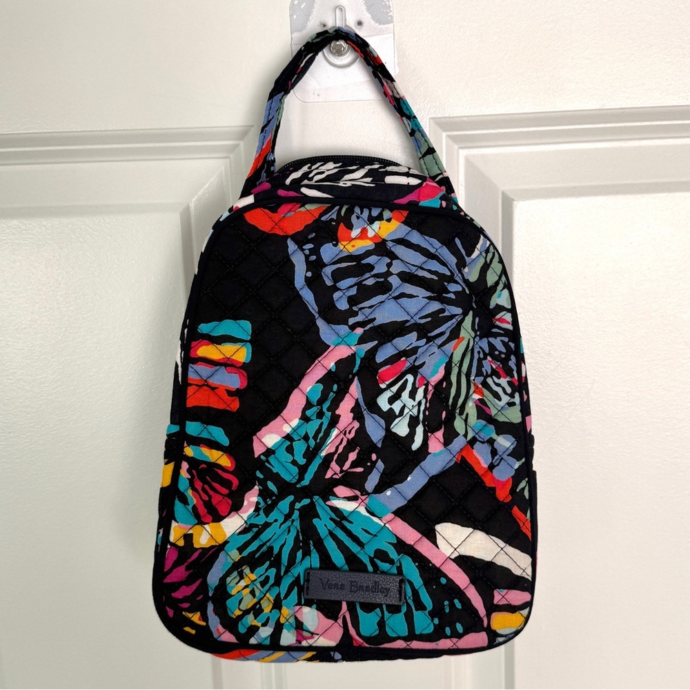 Vera Bradley Butterfly Flutter Lunchbunch Lunch Bag AS IS - Missing zipper pull